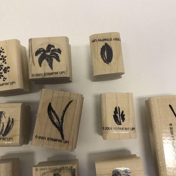 Stampin' Up! Watercolor Minis 13 Rubber Stamps Butterflies Flowers 2001 - Picture 4 of 8